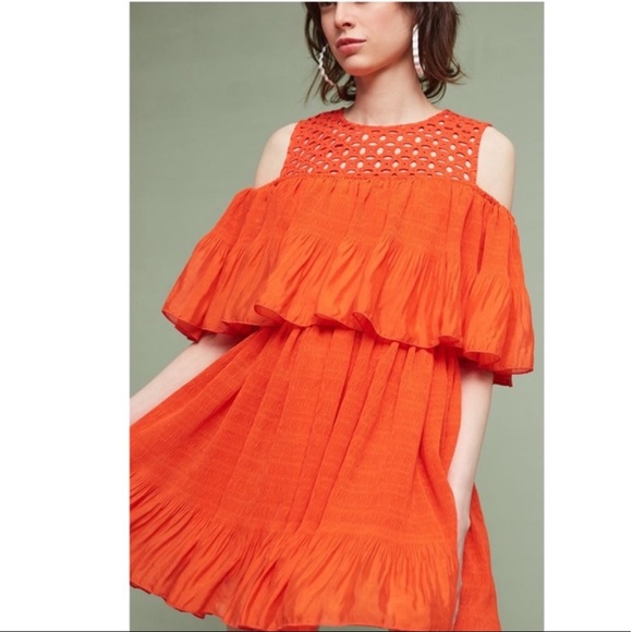 Anthropologie Dresses & Skirts - Anthropologie Fiesta Open Shoulder Mini Dress
